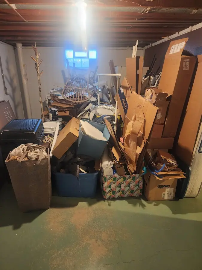 Roll-off dumpster container at job site for Concrete Dumpster Rental in Richmond Heights